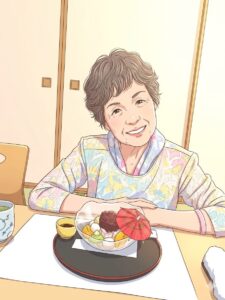 にこやかにほほ笑む女性